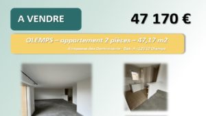 A vendre T2 de 47 m2 à Olemps